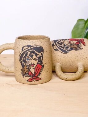 BULLSEYE BETTY Ceramic Art Mug by Chelsea Faith